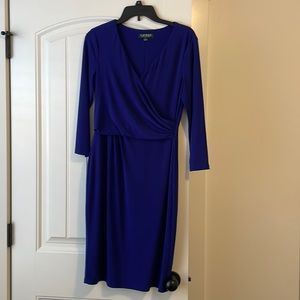 Size 6 like new Lauren Ralph Lauren dress. Beautiful violet color!